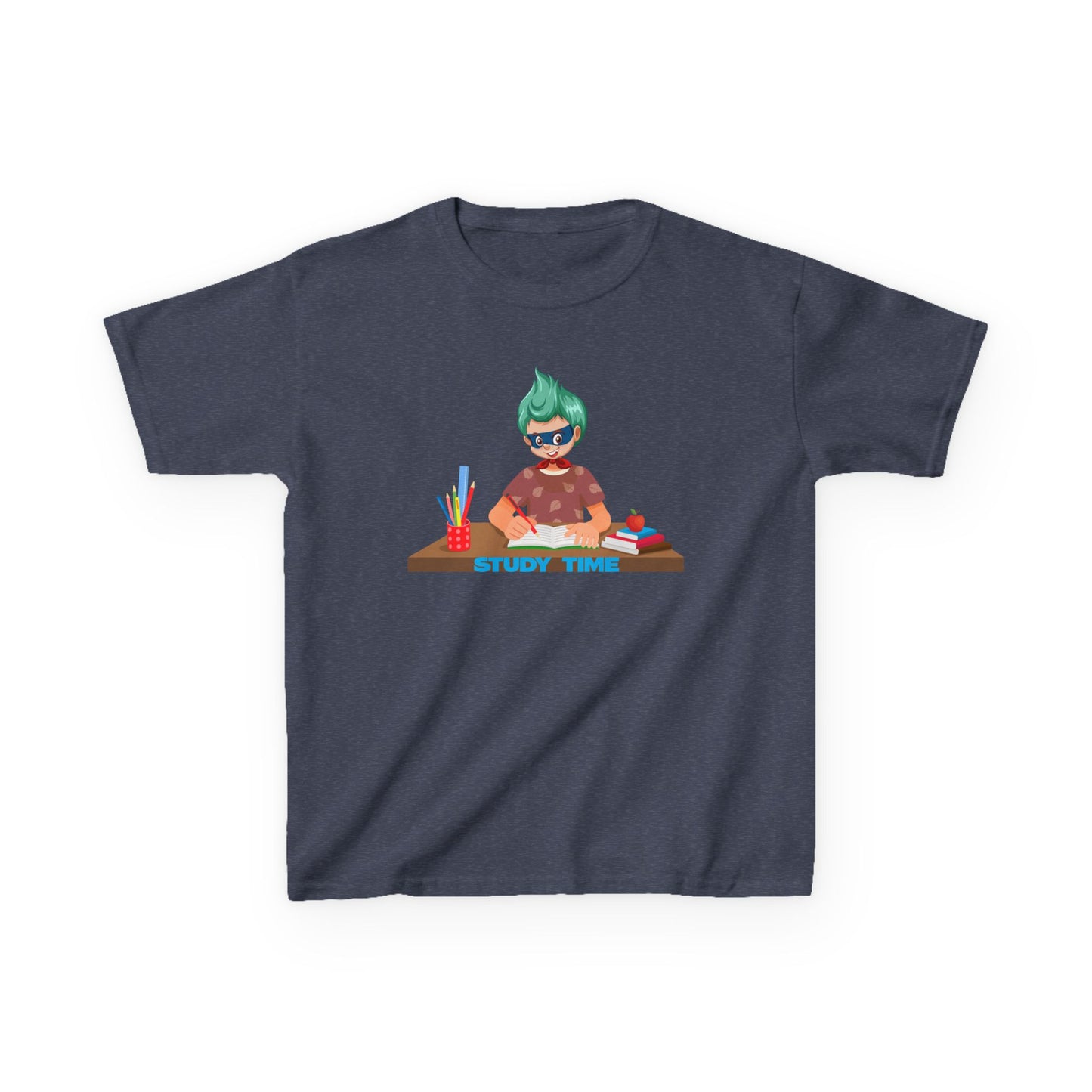 Kids Heavy Cotton™ Tee - Super kiddo studying - [[{"value":"Wonderwear Kid"}]]