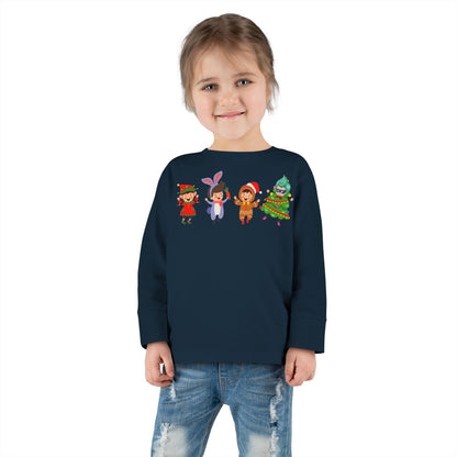 Toddler Long Sleeve Tee - Super kiddo in christmas tree attire - [[{"value":"Wonderwear Kid"}]]