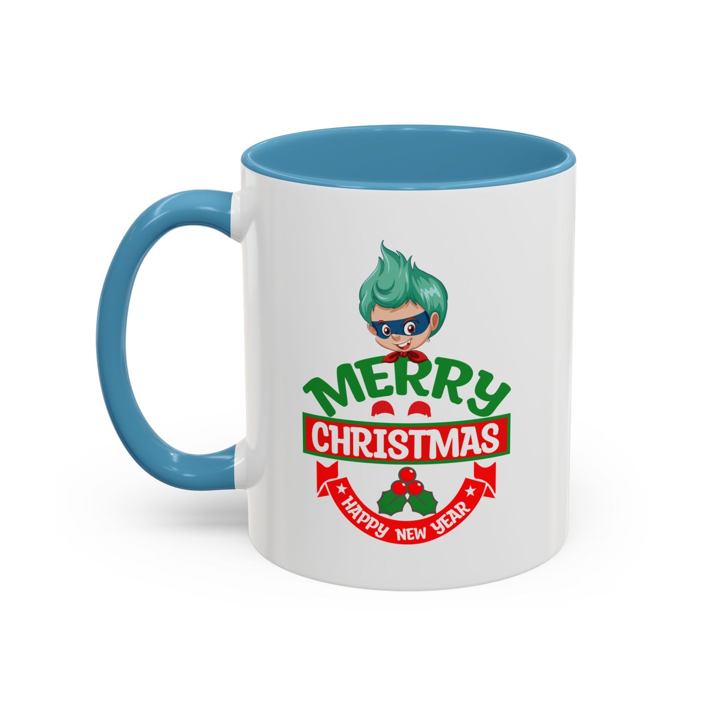 Accent Coffee Mug - Merry chridtmas from super kiddo