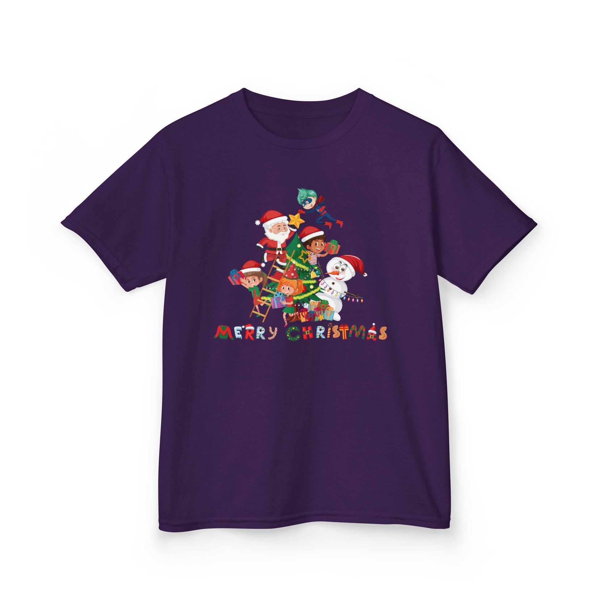 Kids Heavy Cotton™ Tee - Super kiddo making christmas tree with text - [[{"value":"Wonderwear Kid"}]]
