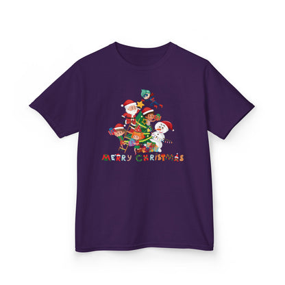 Kids Heavy Cotton™ Tee - Super kiddo making christmas tree with text - [[{"value":"Wonderwear Kid"}]]