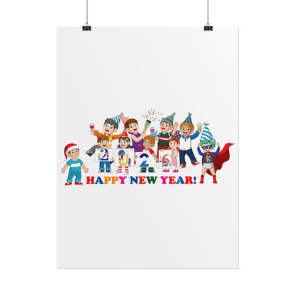 Rolled Posters - Happy new year from super kiddo - [[{"value":"Wonderwear Kid"}]]