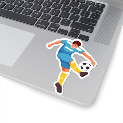 Kiss-Cut Stickers - Soccer Player Going to Goal Printify