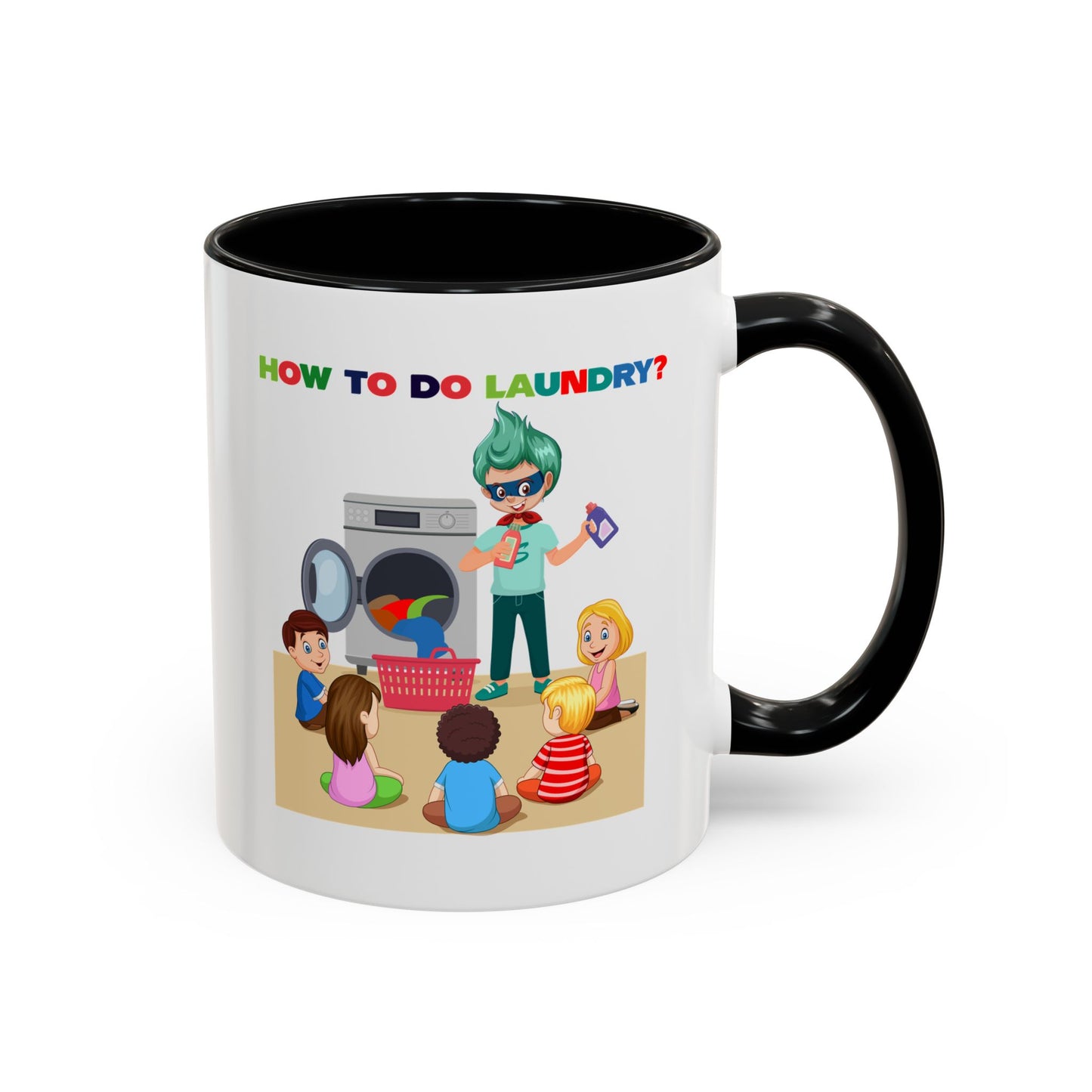 Accent Coffee Mug - super kiddo teaching laundry