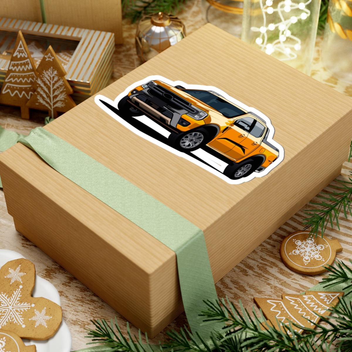 Kiss-Cut Stickers - Orange Truck