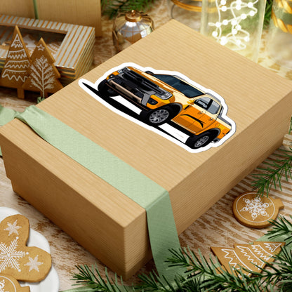 Kiss-Cut Stickers - Orange Truck Printify