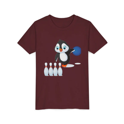 Penguin Bowling Youth Tee Printify