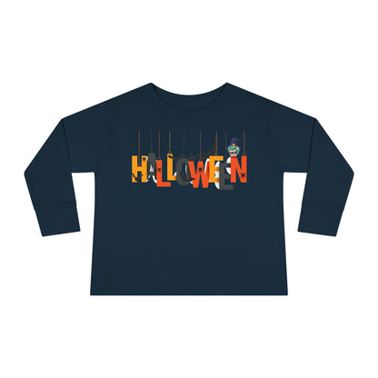 Toddler Long Sleeve Tee - Holloween hanging letters Printify