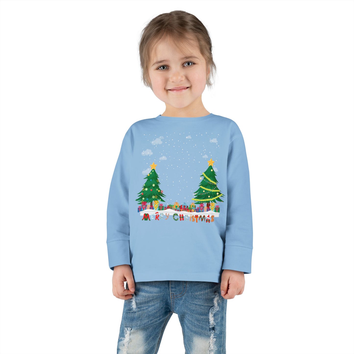 Toddler Long Sleeve Tee - Christmas and snowing - [[{"value":"Wonderwear Kid"}]]