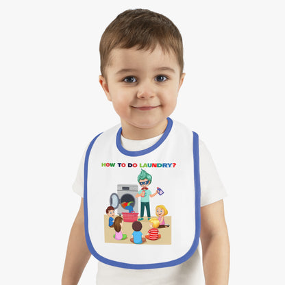Baby Bib - super kiddo teaching laundry - [[{"value":"Wonderwear Kid"}]]