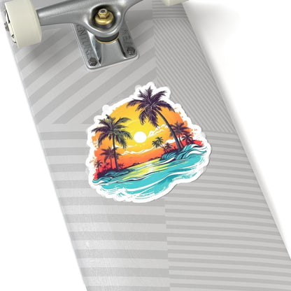 Kiss-Cut Stickers - Tropical Summer Printify
