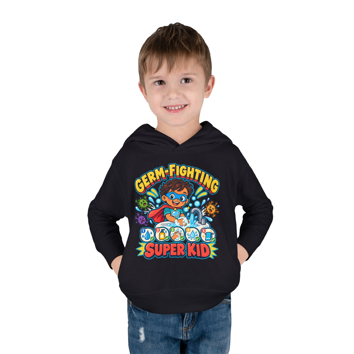 Toddler Hoodie — Germ-Fighting Super Kid