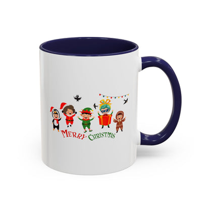 Accent Coffee Mug - Merry christmas by super kiddo and friends - [[{"value":"Wonderwear Kid"}]]