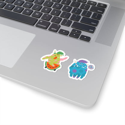 Kiss-Cut Vinyl Decals - Funny Toothy monsters Printify