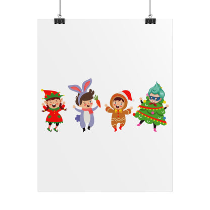 Rolled Posters - Super kiddo in christmas tree attire - [[{"value":"Wonderwear Kid"}]]