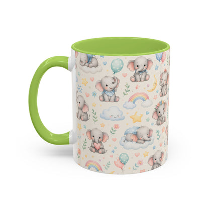 Accent Coffee Mug  (11/15 oz) - Baby Elephant Nursery