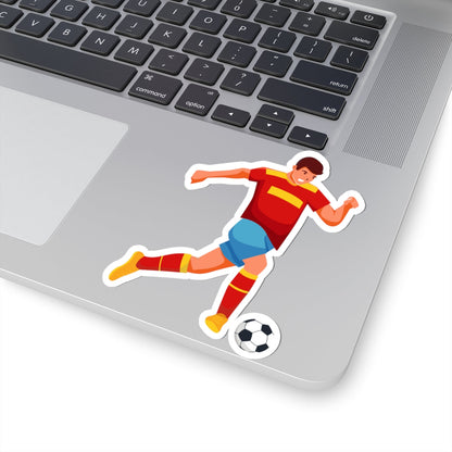 Kiss-Cut Stickers - Athlete Playing Football Printify