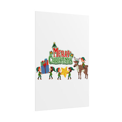 Rolled Posters - Merry christmas and reindeer - [[{"value":"Wonderwear Kid"}]]