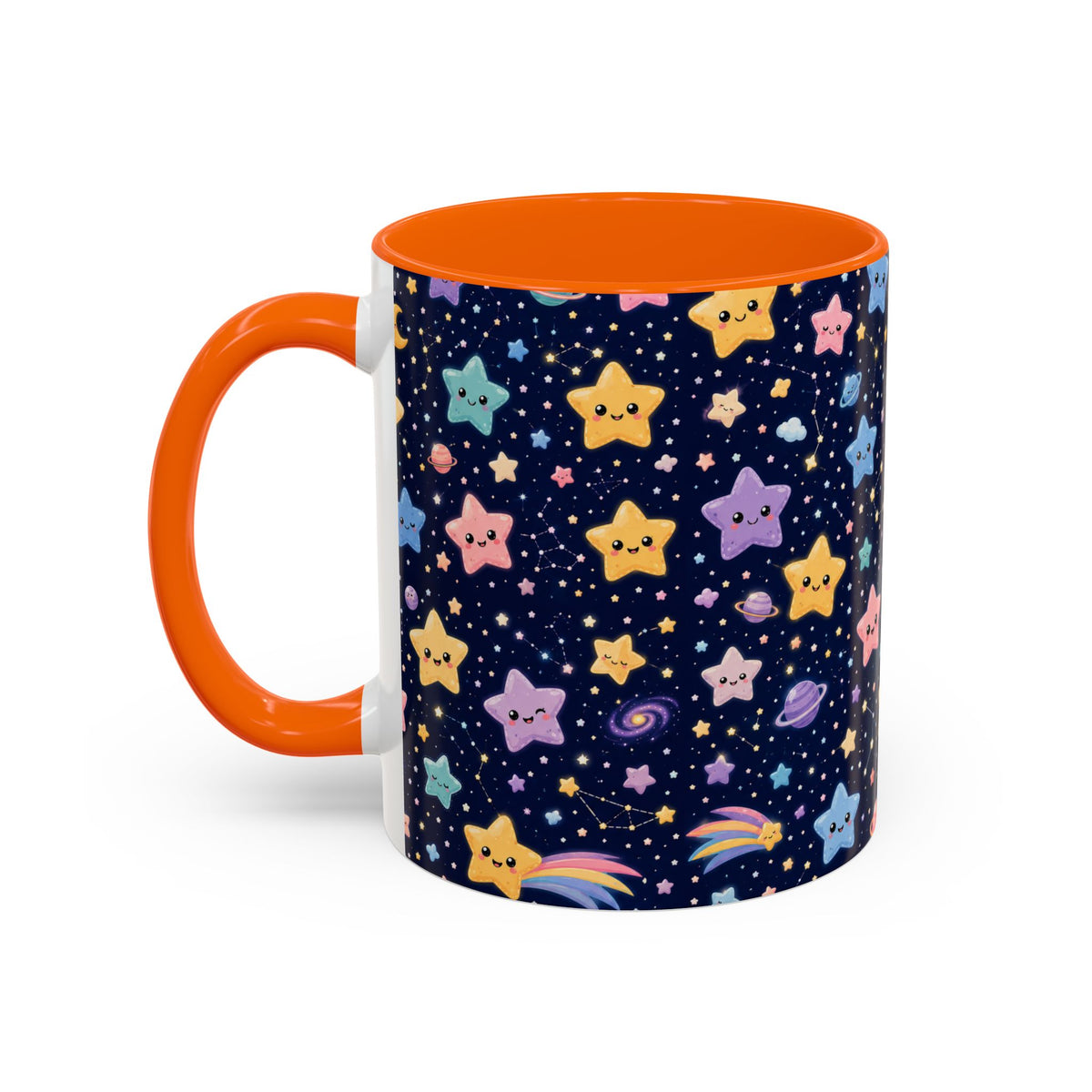 Accent Coffee Mug  (11/15 oz) - Kawaii Pastel Cosmic Night