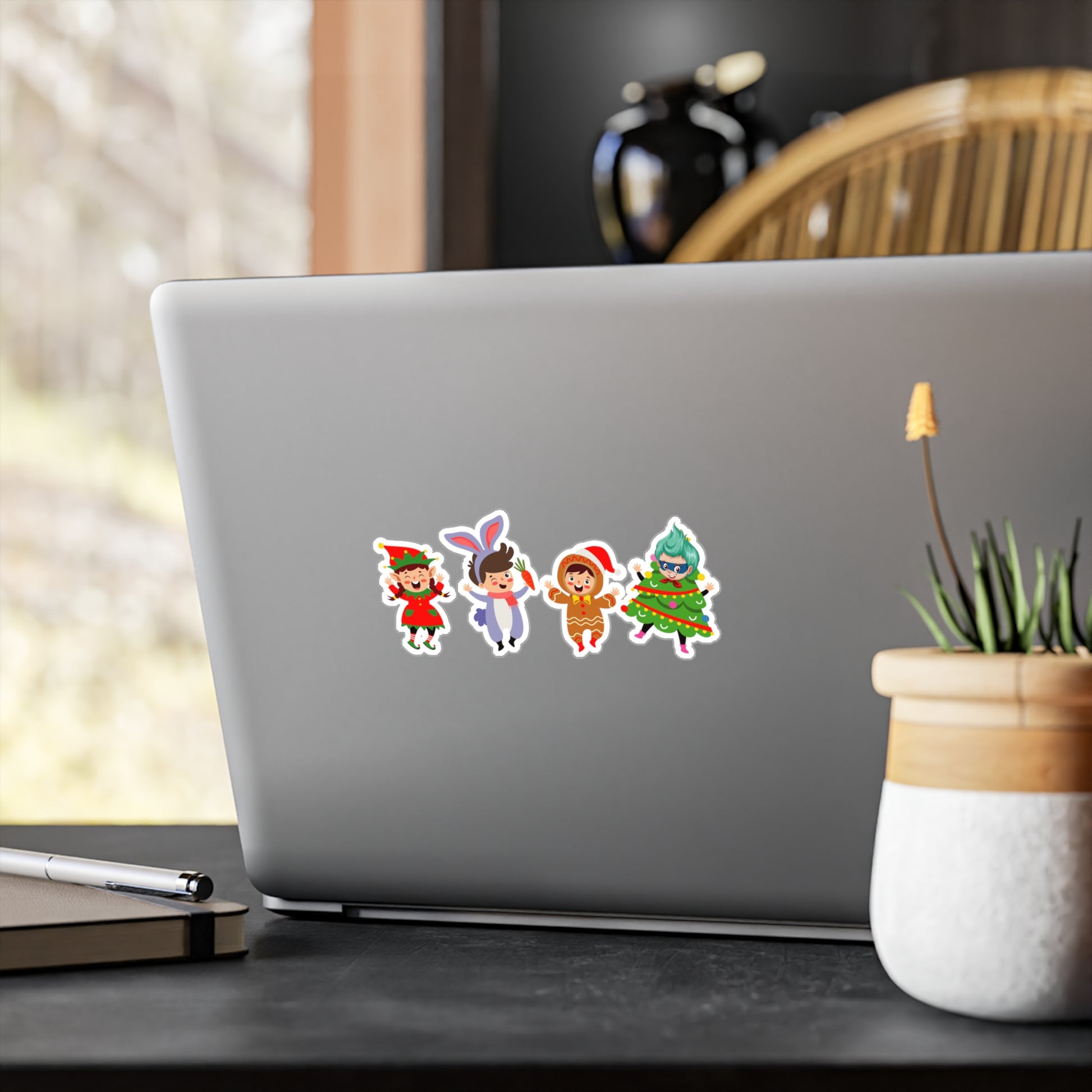 Christmas Kiss-Cut Vinyl Decals – Super kiddo in christmas tree attire - [[{"value":"Wonderwear Kid"}]]