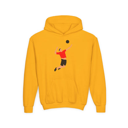 Youth Heavy Blend Hooded Sweatshirt - Volleyball Printify