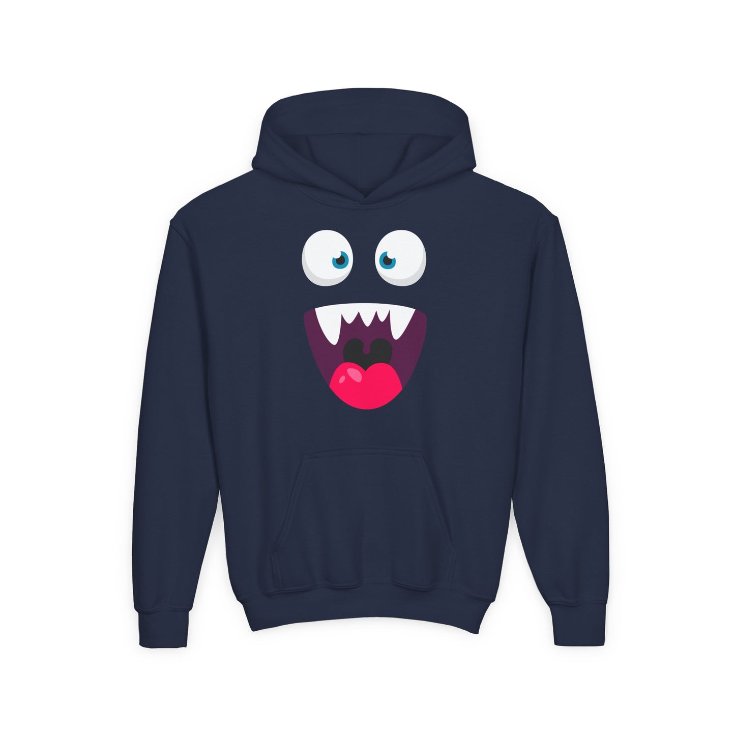 Youth Heavy Blend Hooded Sweatshirt -  Cute monsters face
