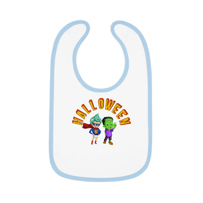 Baby Bib - Holloween with super kiddo Printify