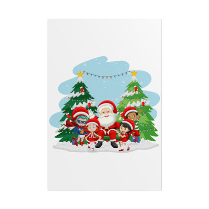 Rolled Posters - Super kiddo with santa claus - [[{"value":"Wonderwear Kid"}]]