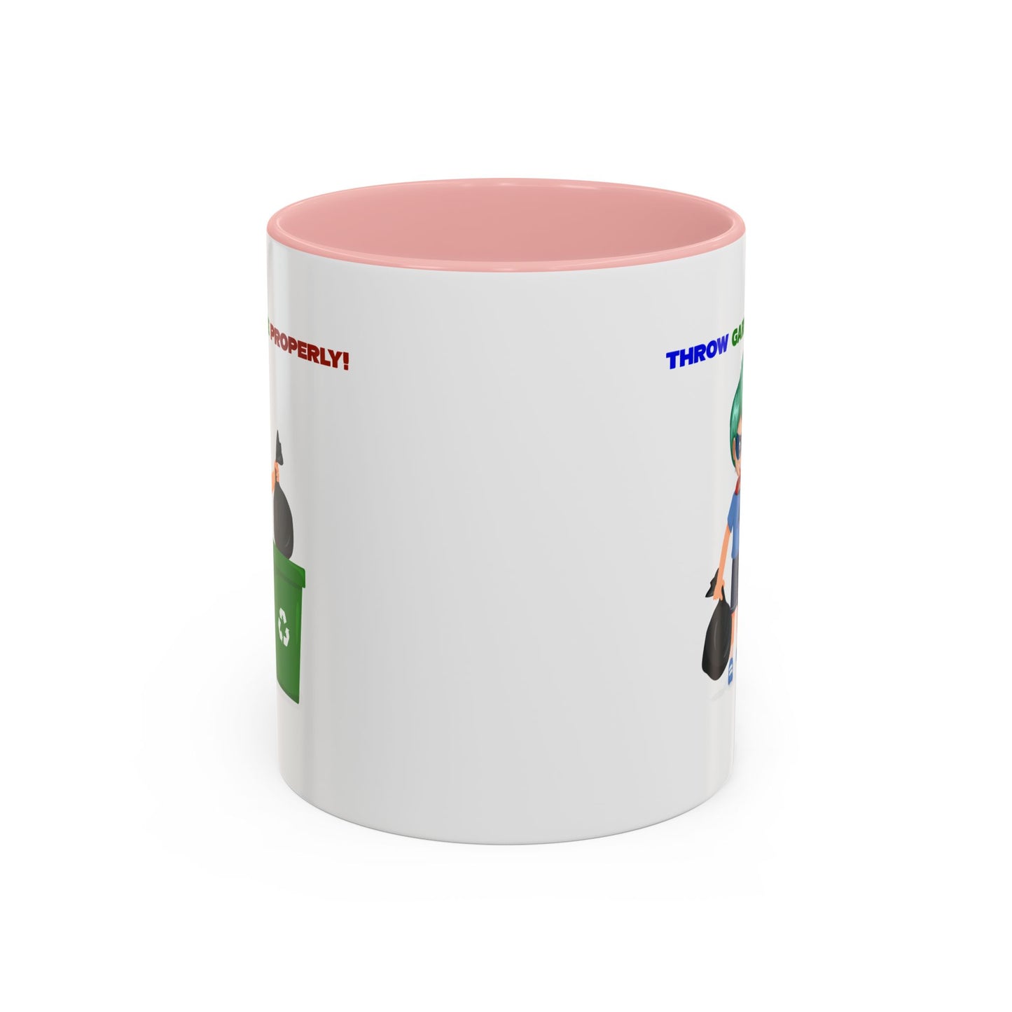 Accent Coffee Mug - Super kiddo taking trash out