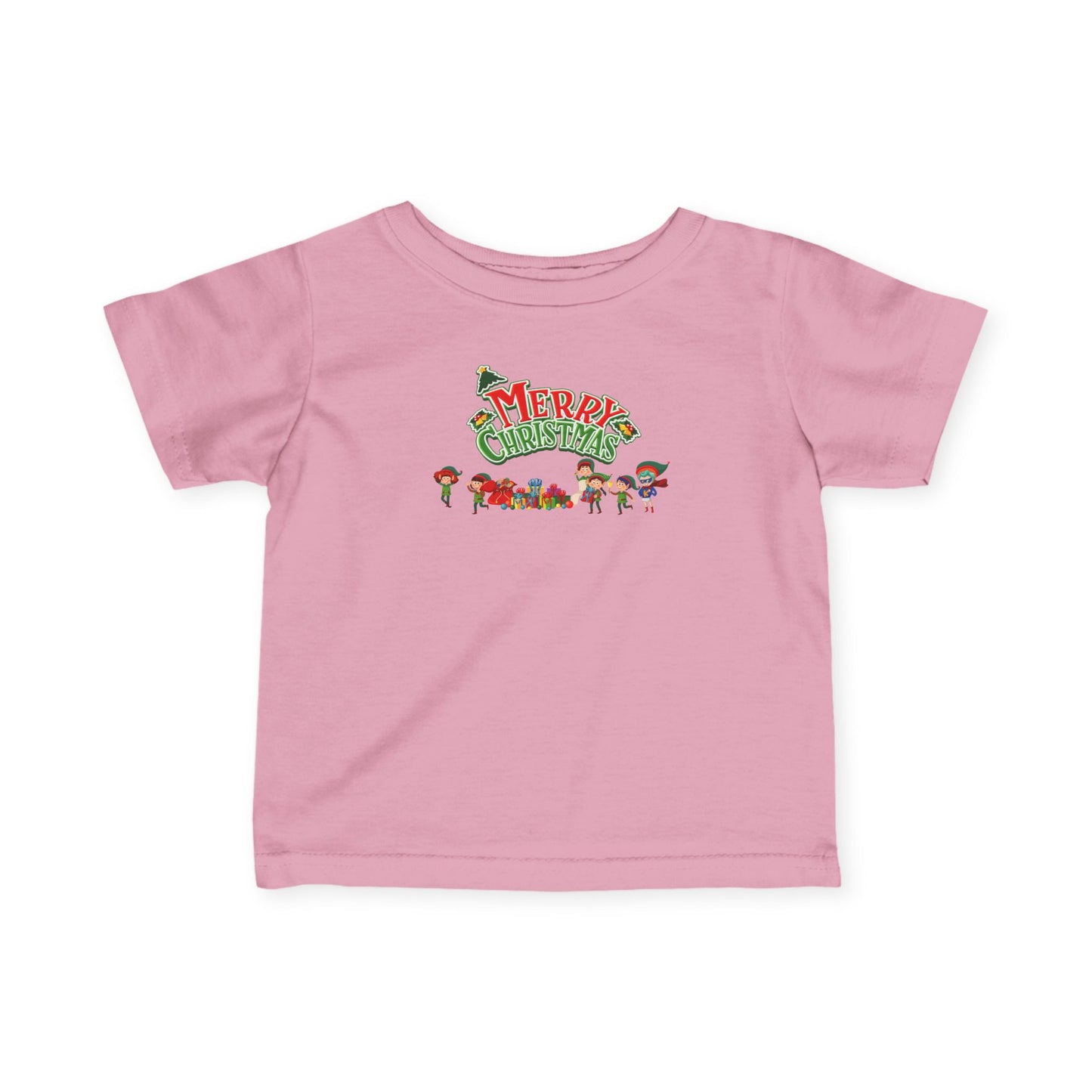 Infant Fine Jersey Tee - Merry christmas from super friends - [[{"value":"Wonderwear Kid"}]]