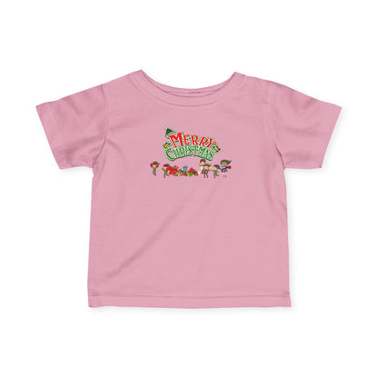 Infant Fine Jersey Tee - Merry christmas from super friends - [[{"value":"Wonderwear Kid"}]]