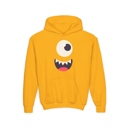 Youth Heavy Blend Hooded Sweatshirt - Monsters face Printify