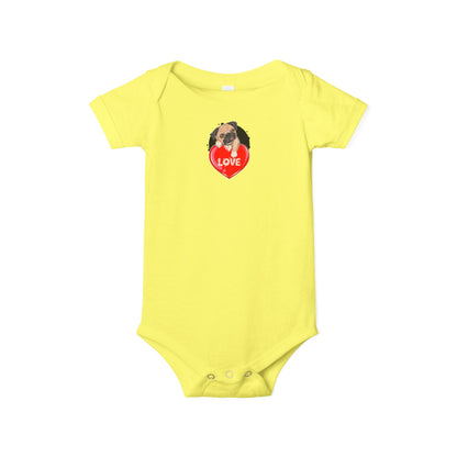 Infant Jersey One Piece - Valentines - Cute Pug - [[{"value":"Wonderwear Kid"}]]