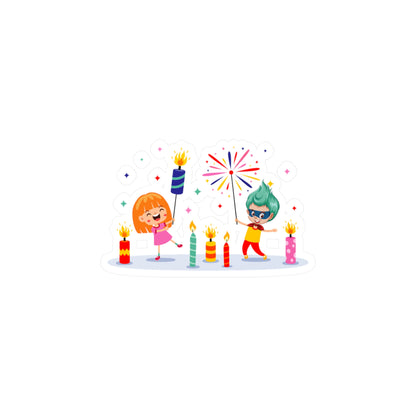 Christmas Kiss-Cut Vinyl Decals – Super kiddo lighting fireworks - [[{"value":"Wonderwear Kid"}]]