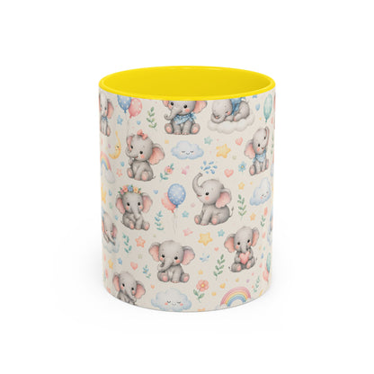 Accent Coffee Mug  (11/15 oz) - Baby Elephant Nursery