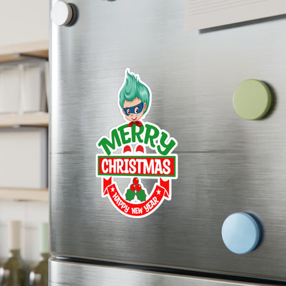 Christmas Kiss-Cut Vinyl Decals – Merry chridtmas from super kiddo - [[{"value":"Wonderwear Kid"}]]
