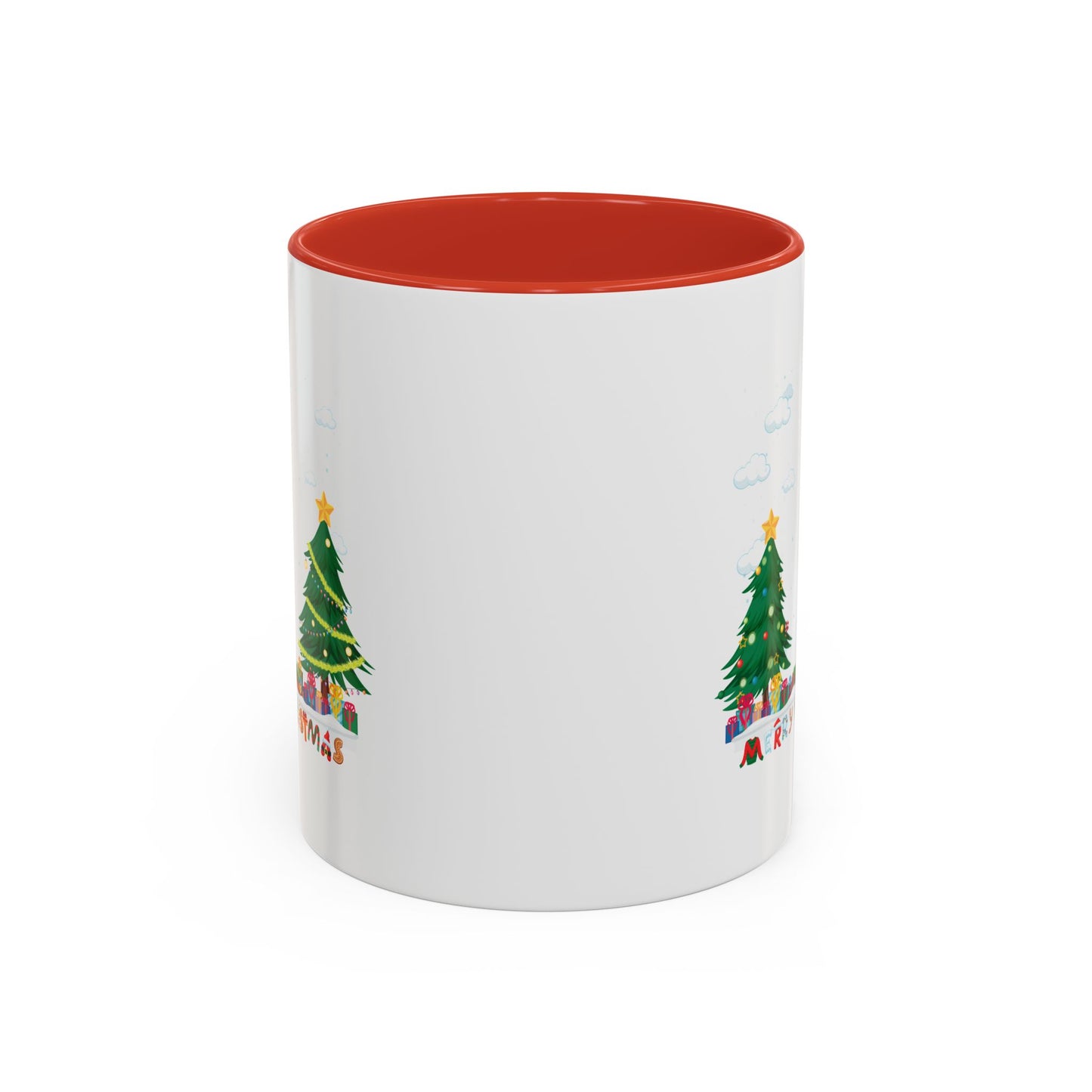 Accent Coffee Mug - Christmas and snowing
