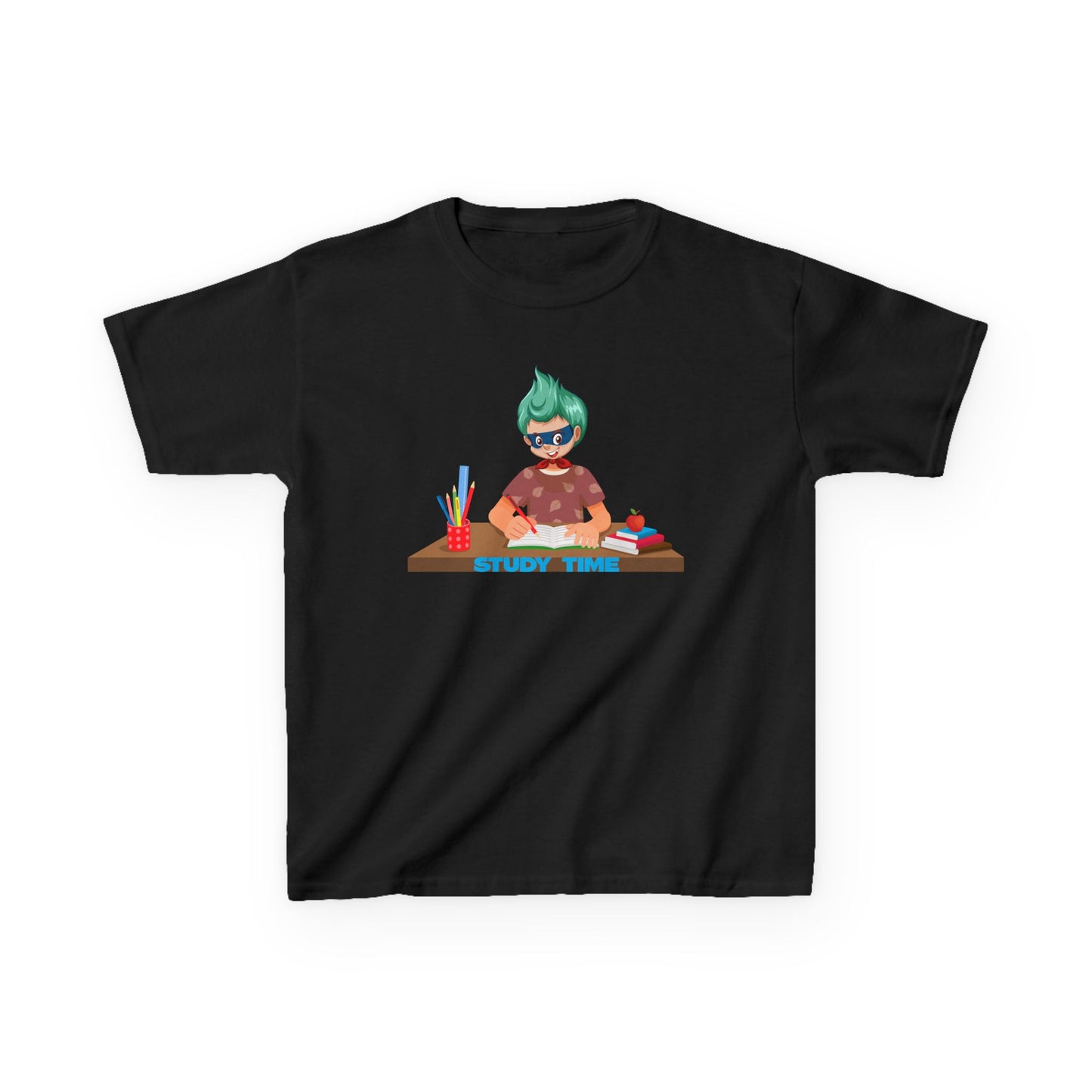 Kids Heavy Cotton™ Tee - Super kiddo studying - [[{"value":"Wonderwear Kid"}]]