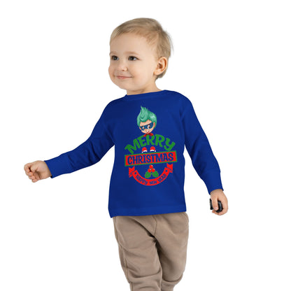 Toddler Long Sleeve Tee - Merry chridtmas from super kiddo - [[{"value":"Wonderwear Kid"}]]