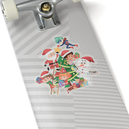 Kiss-Cut Stickers - Super kiddo making christmas tree - [[{"value":"Wonderwear Kid"}]]