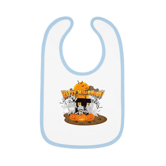 Baby Bib - Super kiddo with ghost - [[{"value":"Wonderwear Kid"}]]