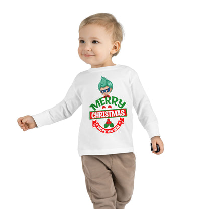 Toddler Long Sleeve Tee - Merry chridtmas from super kiddo - [[{"value":"Wonderwear Kid"}]]