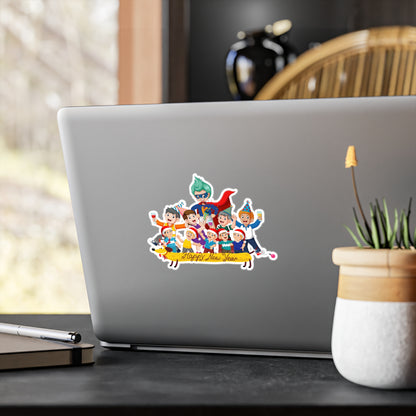 Christmas Kiss-Cut Vinyl Decals – Happy new year with friends - [[{"value":"Wonderwear Kid"}]]