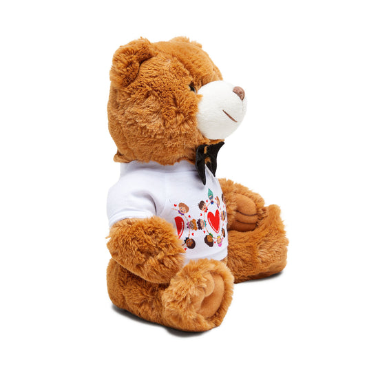 Teddy Bear with T-Shirt - Valentines - We love you - [[{"value":"Wonderwear Kid"}]]