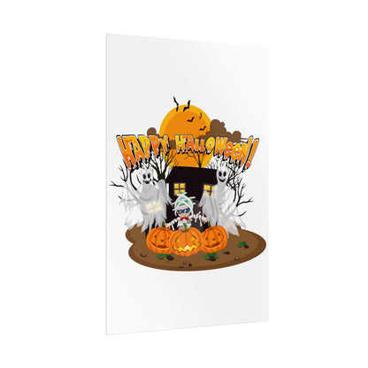 Rolled Posters - Super kiddo with ghost - [[{"value":"Wonderwear Kid"}]]