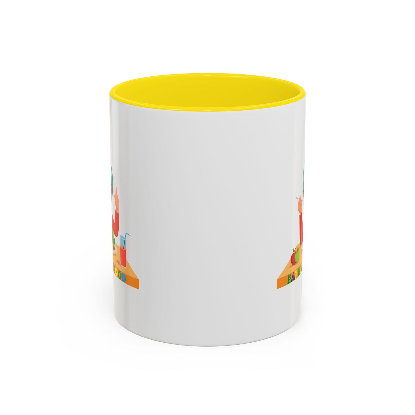 Accent Coffee Mug - Super kiddo eating healthy breafast