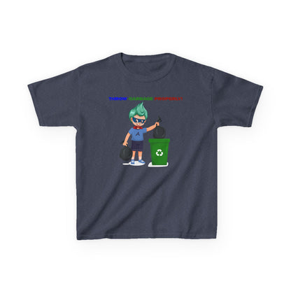 Kids Heavy Cotton™ Tee - Super kiddo taking trash out - [[{"value":"Wonderwear Kid"}]]