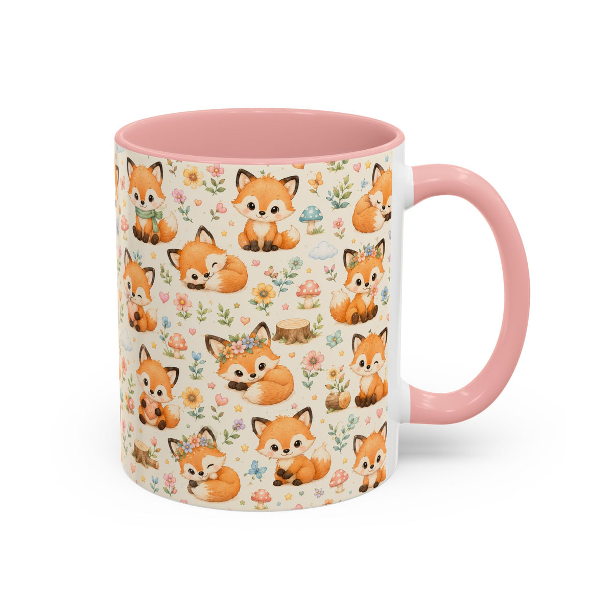 Accent Coffee Mug  (11/15 oz) - Baby foxes