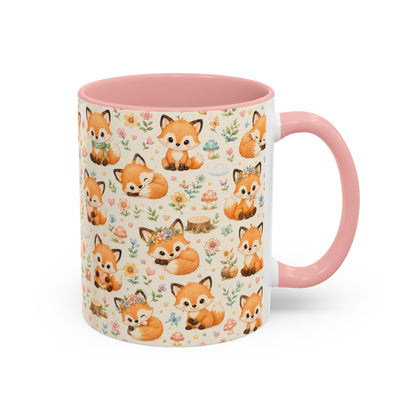 Accent Coffee Mug  (11/15 oz) - Baby foxes