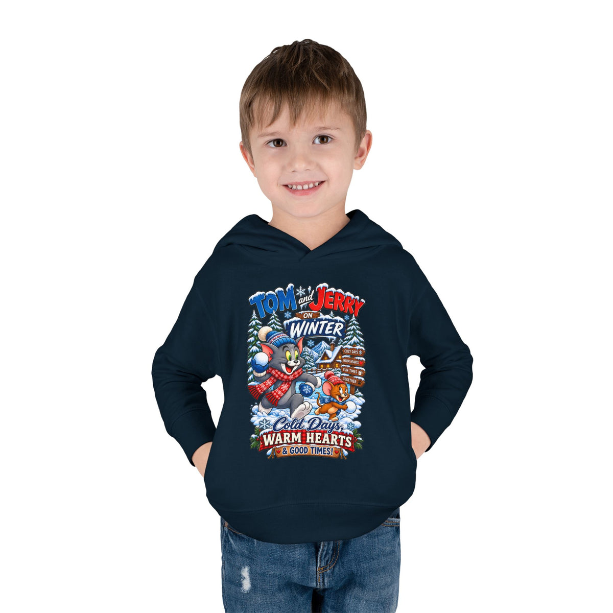 Toddler Hoodie — Tom and Jerry’s Cozy Winter Adventure
